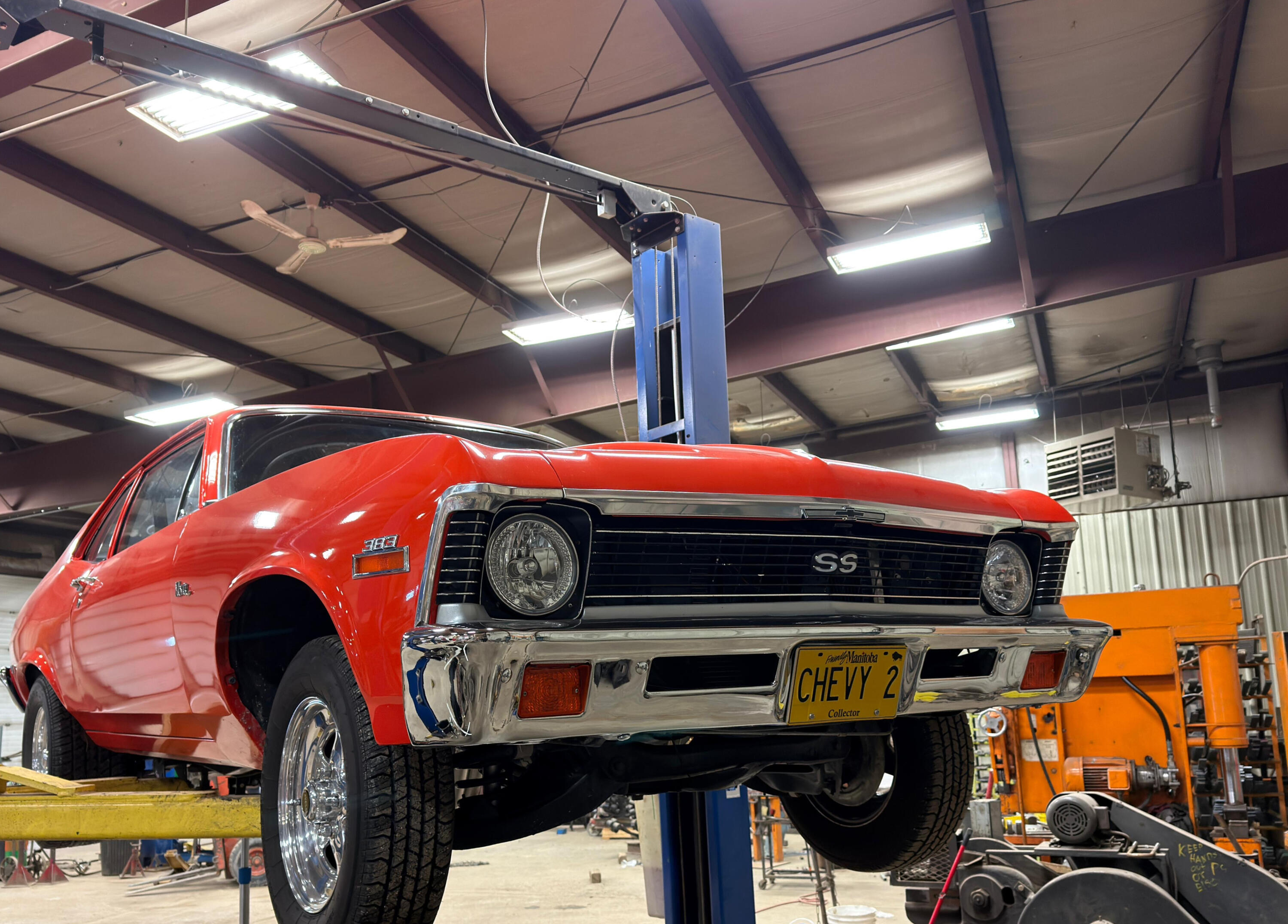 Custom Leaf Spring Manufacturing & Restoration | Standard Auto Spring Works Custom manufactured leaf spring installed on a classic Chevrolet vehicle at Standard Auto Spring Works in Winnipeg, Manitoba. Custom leaf spring fabrication, restoration, and suspension solutions.